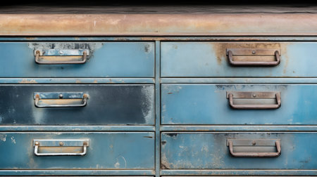 A Chest of Drawers With Rusted Metal Handlesの素材