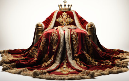 Regal Red and Gold Chair With Crownの素材