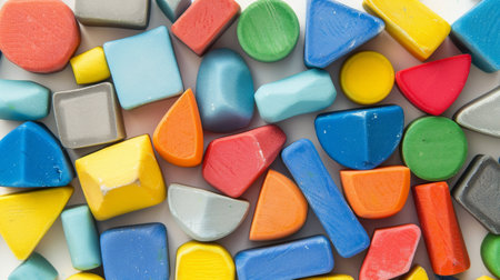 Colorful Eraser on White Background.の素材