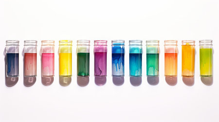 Artistic Watercolor on White Background.の素材