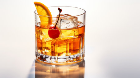 Sophisticated Old Fashioned Elegance on White Background.の素材