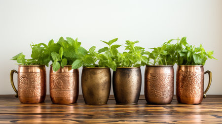 Timeless Moscow Mule Tradition on White Background.の素材
