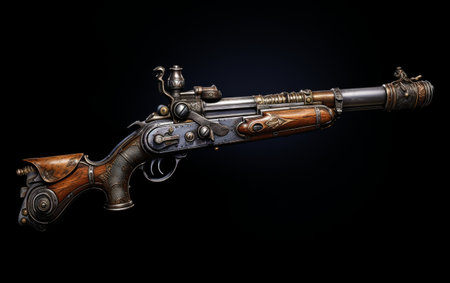 Intricately Carved Antique Gunの素材