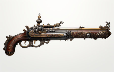 Intricately Carved Antique Gunの素材
