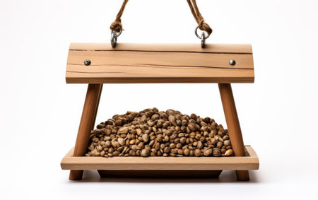 Bird Feeder With Bird Eatingの素材