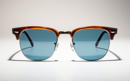 A Pair of Sunglasses on White Surfaceの素材