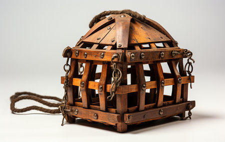 Wooden Cage With Hanging Chainsの素材
