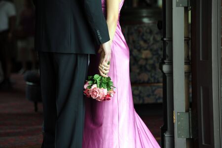 The Engagement Ring and Bouquetの写真素材