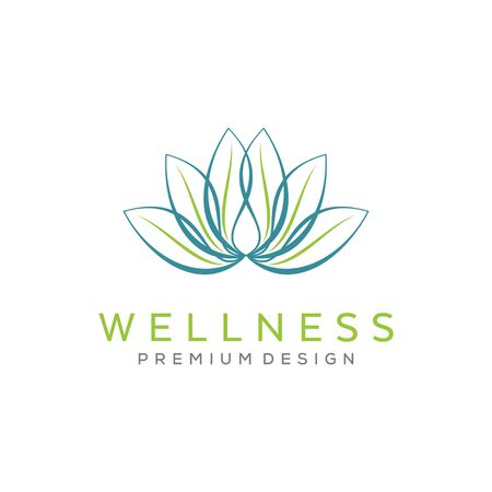 Healthy Life people Logo template vector icon, Nature logo set. Floral logo. Leaf icon. Floral emblem.のイラスト素材