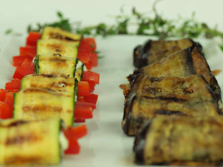 Grilled vegetable rollsの写真素材