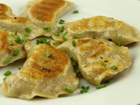 Polish traditional pierogiの写真素材