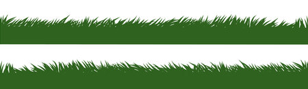 Green grass ribbon for your lawn and creativityのイラスト素材