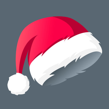 Classic red santa claus hat for new yearのイラスト素材