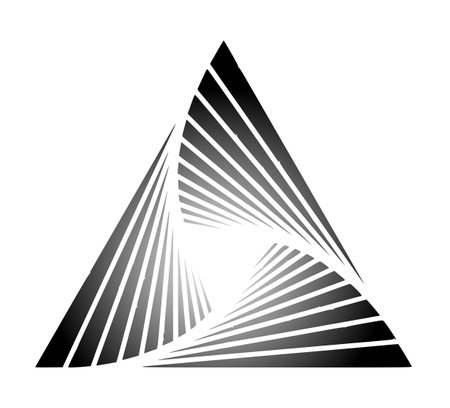 Abstract geometric silhouette deepening triangle