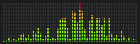 Equalizer, Music, Voice, Sound wave. Color electronic equalizer.のイラスト素材