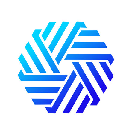 Abstract geometric symbol in the shape of a hexagonのイラスト素材