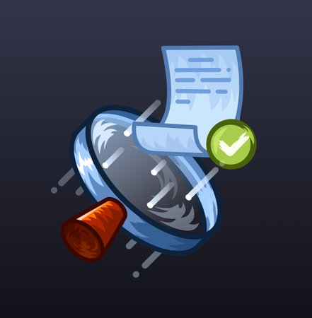 Illustration document search was successfulのイラスト素材