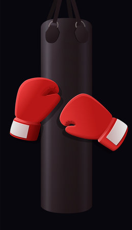 Red boxing gloves and pearの写真素材