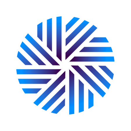 A simple sign. A set of parallel lines form a circleのイラスト素材