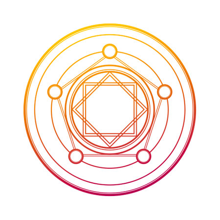 Geometric alchemical circle. Magic circleのイラスト素材