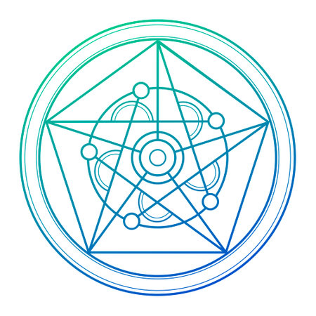 Astral geometry in a circle. Alchemical magic circleのイラスト素材
