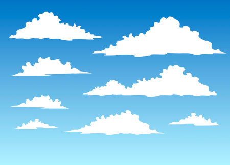 Set of clouds for your artのイラスト素材