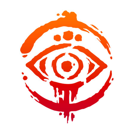 Abstract image of an eye in a circleのイラスト素材