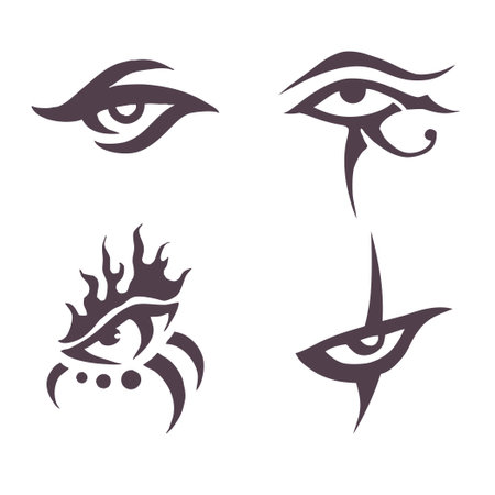 Four images of eye symbolsのイラスト素材