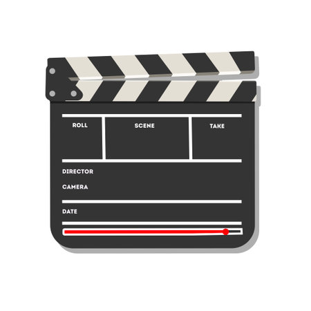 Image of a cinematic firecracker. slate board, clapper, clapboardのイラスト素材