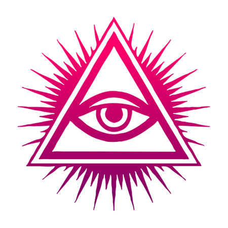 Abstract image of an eye in a triangleのイラスト素材