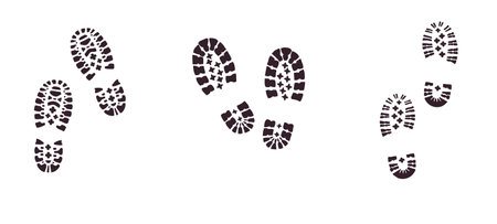 Impressions of the soles of bootsのイラスト素材