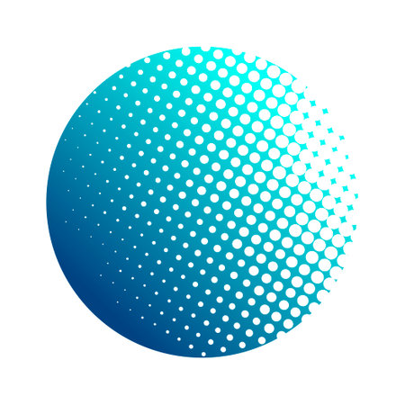 The abstract circle is absorbed by the dotsのイラスト素材