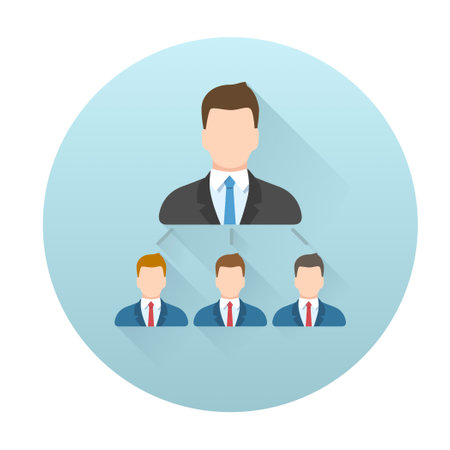 Illustration of hierarchy and subordinationのイラスト素材