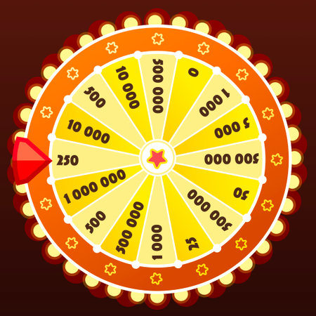 Wheel of fortune success lotteryのイラスト素材