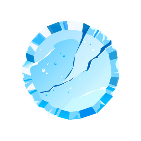 Image of a round, trimmed piece of iceのイラスト素材