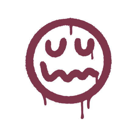 Airbrush drawing of a meditating emoticonのイラスト素材