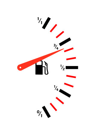 Illustration of a vertical fuel level sensorのイラスト素材