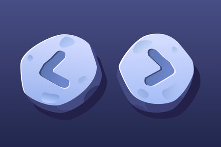 Illustration of left and right arrows on stone slabs