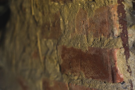 Texture of an old brick wall in a closet