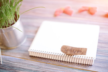 Still-life to the day of the holy valentine on a wooden background.の写真素材
