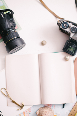 Concept travel. Still life with maps of Ukraine mocapの写真素材