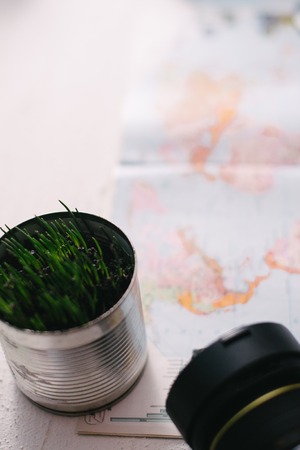 Concept travel. Still life with maps of Ukraine.