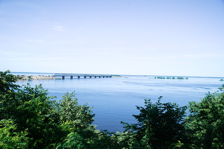 Dnepr River. On a summer sunny day. Cherkassyの写真素材
