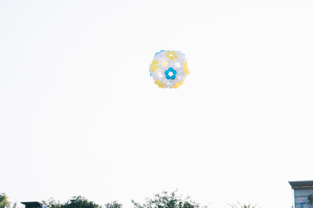 Independence Day celebrations at the stadium in the city of Cherkasy August 24, 2018.の写真素材