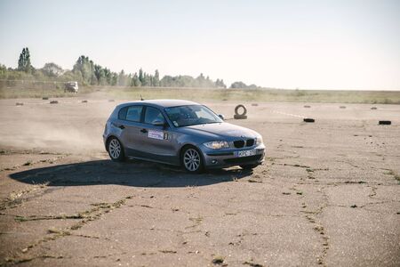 Rally on production cars on October 10, 2018 in the city of Cherkasy, Ukraine. Free entrance.の写真素材