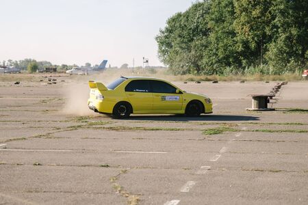 Rally on production cars on October 10, 2018 in the city of Cherkasy, Ukraine. Free entrance.の写真素材