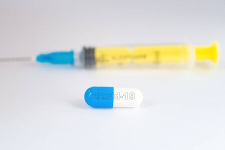 Covid-19 pill vaccine against corona virusの写真素材