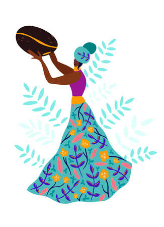 Woman unidentified coffee farmer is harvesting coffee.のイラスト素材