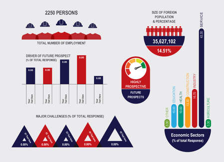 Blue and Red Infographic vectorのイラスト素材