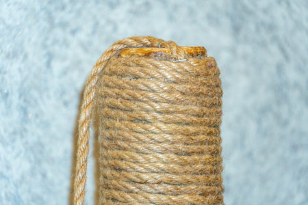 Scratching post for a cat close up